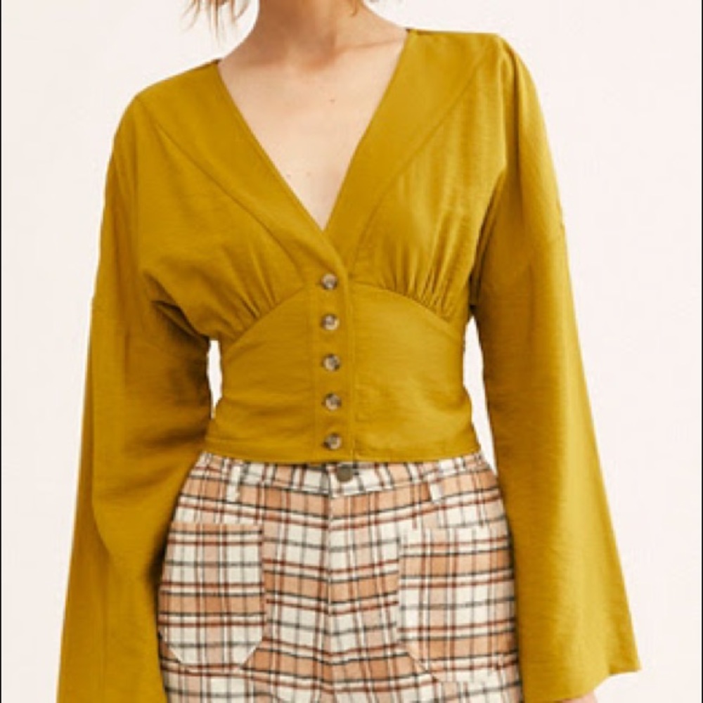 Free people forever yours blouse-Olive
